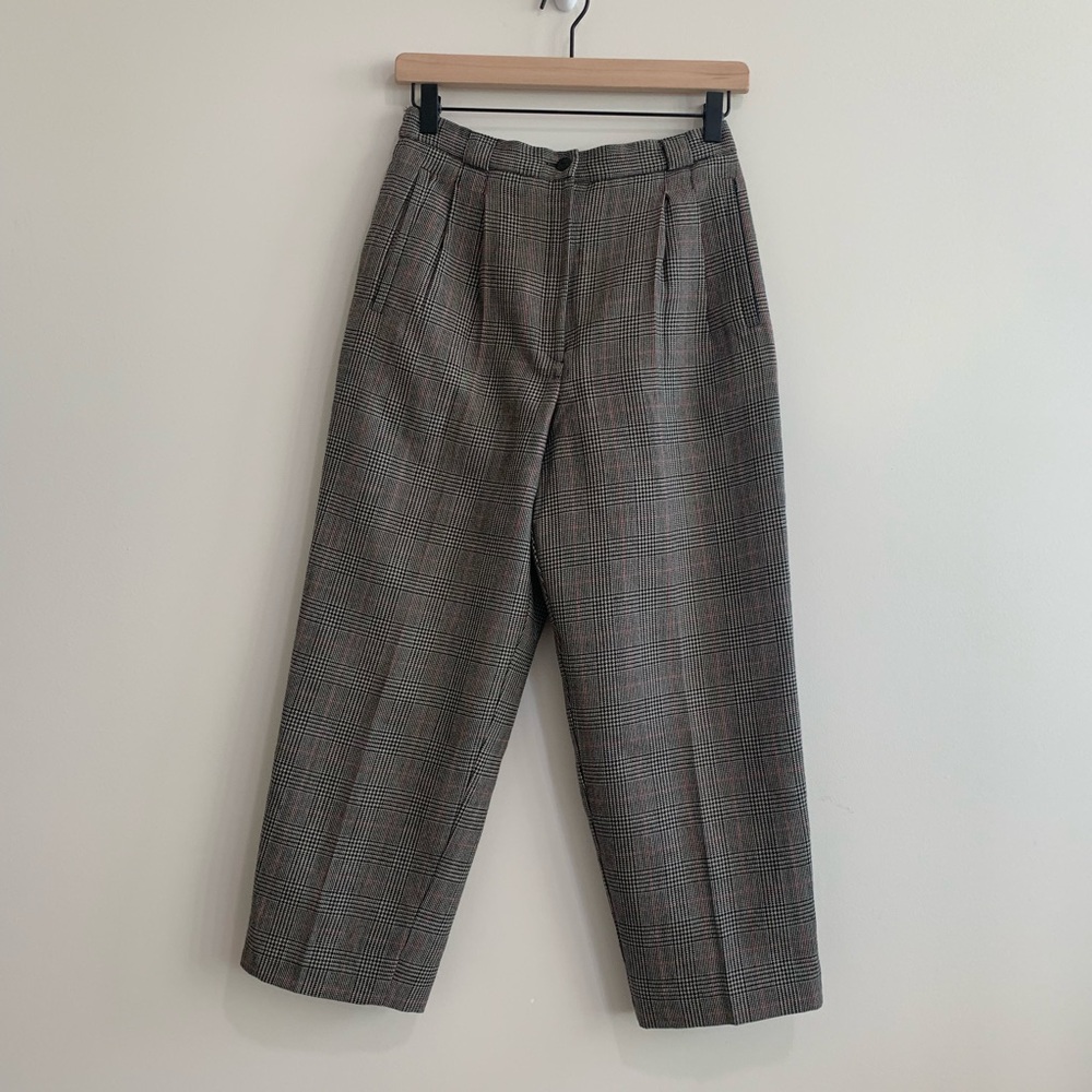 BN5 Requirements Academia Tweed Houndstooth Wool Pants Business Tapered 6P Lined